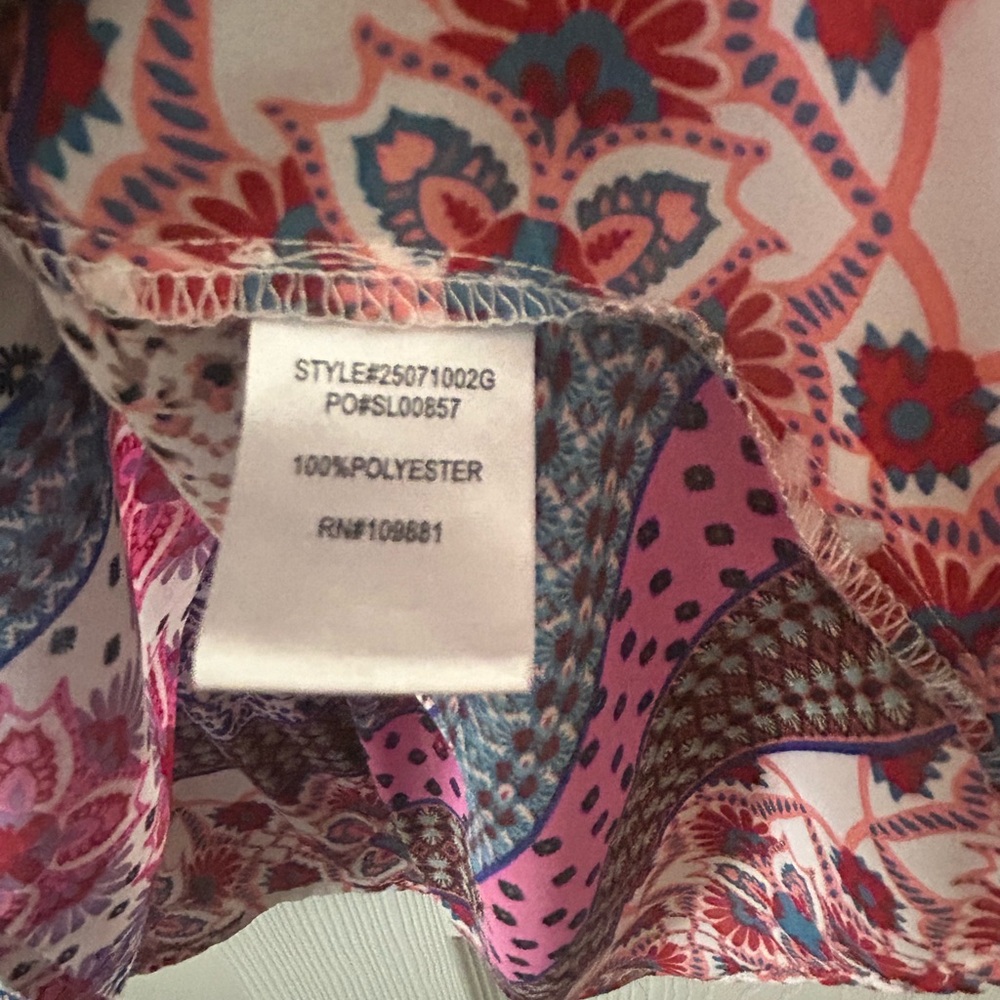 Sunny Leigh Multi-Color Patchwork Button-Down Shi… - image 3